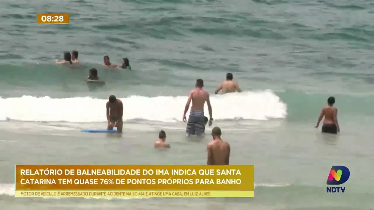 Segundo IMA/SC, 75,9% das praias catarinenses estão próprias para banho