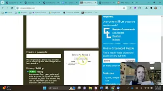 Computer Applications Common Terms Crossword Puzzle Part 1