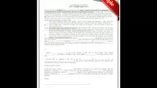 Free Printable Last Will and Testament Forms