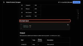 Shein Product Scraper Apify Actor Walkthrough