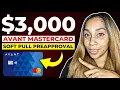 Avant MasterCard With Soft Pull Preapproval Credit builder Beginner credit card