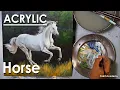 Lagu Acrylic Painting : A Running Horse in the Forest