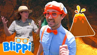Blippi Goes On a Volcano Adventure 🌋 It's Storytime: Blippi