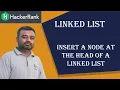 HackerRank Data Strucutre Insert a node at the head of a link