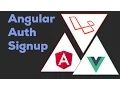 SIGNUP IN ANGULAR APP Laravel Angular 2 Vue js 2
