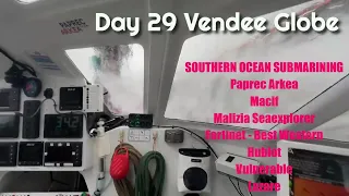 Vendee Globe Day 29 Onboard Underwater Southern Ocean Below Australia. PAPREC, MALIZIA, HUBLOT more