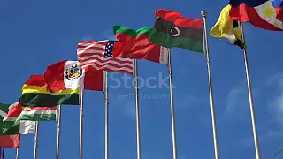 National Countries Flags waving stock - Flag Waving