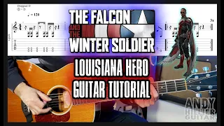 Download The Falcon and the Winter Soldier Louisiana Hero Guitar tutorial lesson MP3