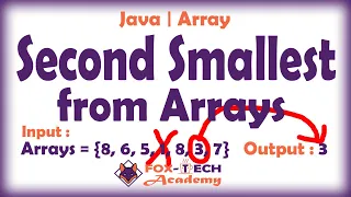 How to find second smallest in arrays in java Second smallest from array Java Fox Tech
