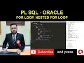 PLSQL BLOCK - PRACTICAL DEMO OF FOR LOOP NESTED FOR LOOP TO PRINT TRIANGLE AND PYRAMID