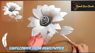 Download Easy Ways to make sunflower from Newspaper / Cara Mudah membuat bunga matahari dari kertas bekas MP3