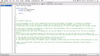 6 10 Part 1 A Game of Twenty-One - Java