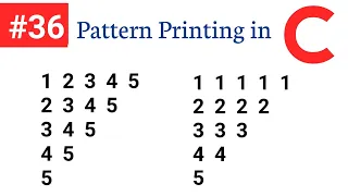 Printing Reverse Right Angled Triangle in C Pattern Program Tutorial in c Number Pattern in C