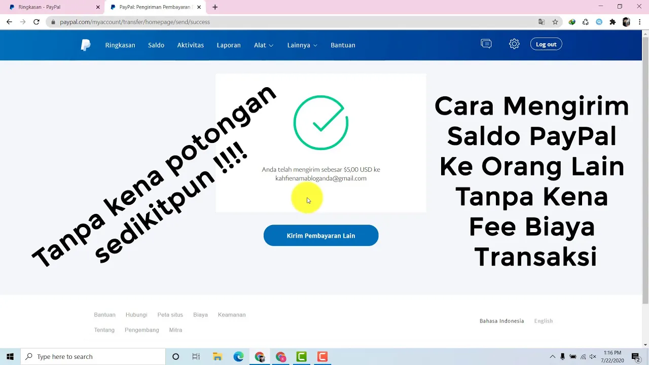 Cara Isi Pulsa Menggunakan Saldo PayPal