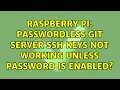 Raspberry Pi Passwordless git server ssh keys not working unless password is enabled