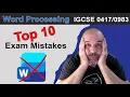 Top 10 Exam Mistakes in Word Processing IGCSE