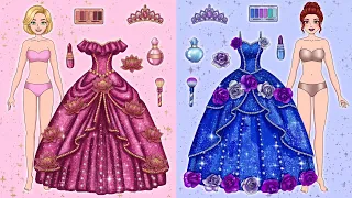 ¡Batalla de colores: rosa vs. azul! 💖💙 Transformamos un vestido con brillo y creatividad ✨👗