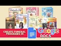 Google Docs Funeral Program Template - Free Online Tool
