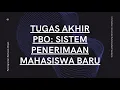 Final Project Tugas Akhir PBO Sistem Penerimaan dan Pencocokan Data Mahasiswa Baru Java