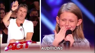 Ansley Burns Simon STOPS 11-Year-Old Girl to Sing A Capella America s Got Talent