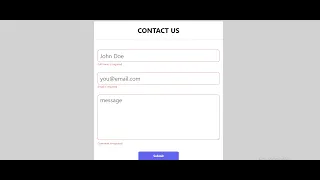 Validate Contact Us Page with React Hook Form v7 - React Form Validation Project for Beginners