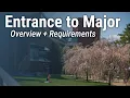 Entrance to Major Overview Requirements