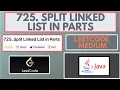 Leetcode 725 Split Linked List in Parts Medium Java