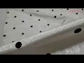 Off Ivory Taffeta Fabric with Black Polka Dots 45 Wide
