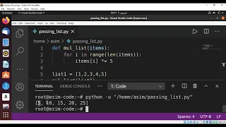 Passing an Entire List to a Function In Python