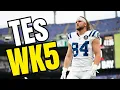 Week 5 MUST KNOW TE Rankings Fantasy Football Tier List - Tyler Warren