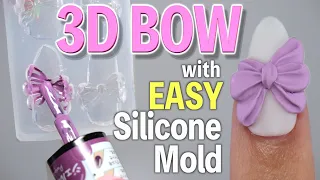 3D BOW NAIL ART with Silicone Mold Nail Design Tutorial ASKA NAILS