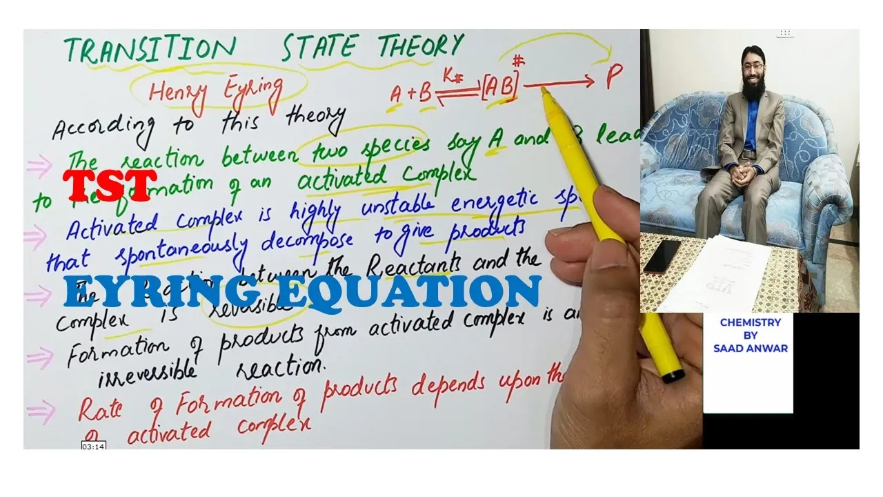 Transition State Theory| Eyring Equation|Physical Chemistry|Activated Complex|Urdu|Hindi|Saad Anwar