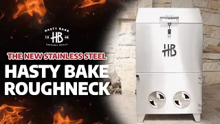 The NEW Stainless Steel Roughneck Barrel Smoker Hasty Bake Grills
