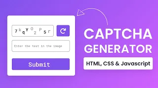 Captcha Generator Javascript Step By Step Javascript Project