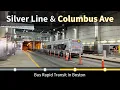 MBTA Silver Line and Columbus Ave Bus Lanes Bus Rapid Transit in Boston July 2025 4k