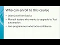 Java for Software Testing Professionals - Basics to Advanced
