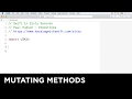Mutating methods - Swift in Sixty Seconds