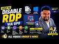 How to Disable RDP via GPO