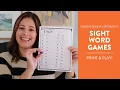 Sight words games and activities for kindergarten and first grade
