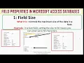 Field Properties in Microsoft Access Databases Simple Explanations and Examples
