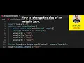 How to change the size of an array in Java