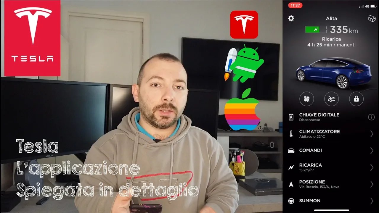 App Tesla, dallo smartphone il controllo remoto di ricarica, clima e sicurezza