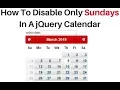 how to disable sunday using jquery 3 3 1 datepicker