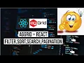 agGrid react Pagination Sorting Searching and filters data table