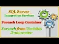 SSIS - Using Variable Enumerator in Foreach Loop Container