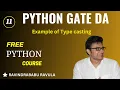 PYTHON Example of Type Casting Ravindrababu Ravula