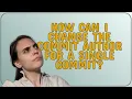 How can I change the commit author for a single commit