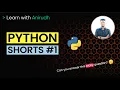 Python Interview Question Python Shorts Learn with Anirudh