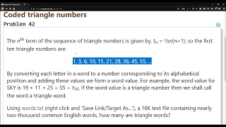 Project Euler 42 Coded Triangle Numbers