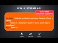 Java Interview Question Find Maximum Frequency Word using Java 8 Streams